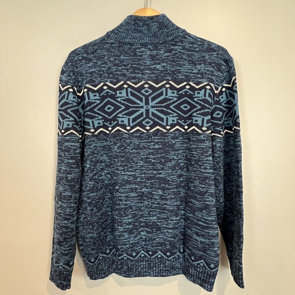PJ Paul Jones Blue Quarter Zip Sweater Size Large New NWT - Picture 10 of 10